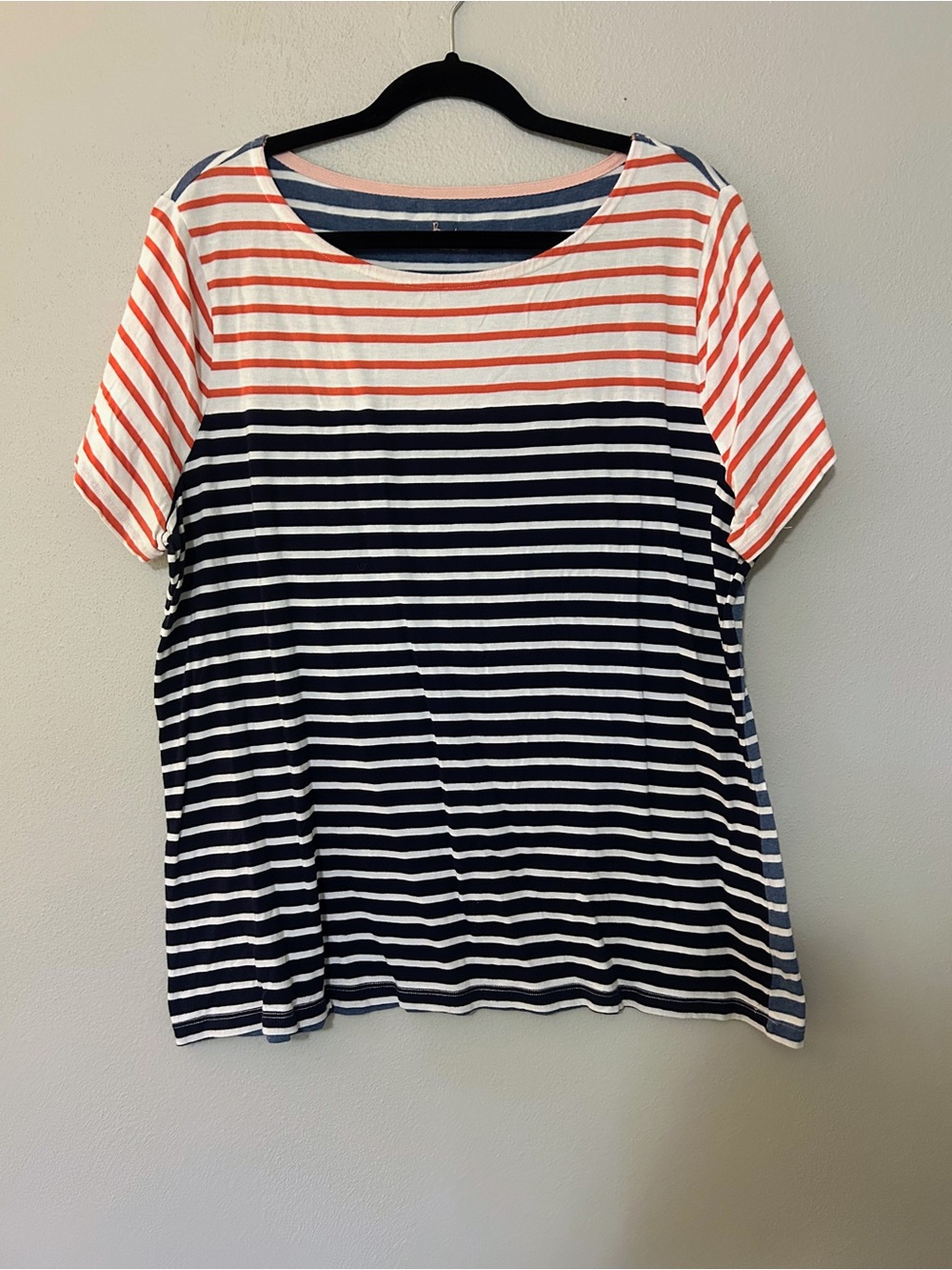 Women’s Boden Breton Minimalist Striped Short Sleeve Tee Shirt Size Large